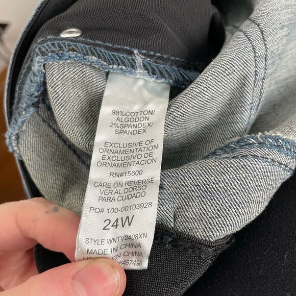 Democracy AbSolution Jeans Plus Size 24W Blue Bootcut High Rise Itty Bitty Boot - Picture 8 of 10